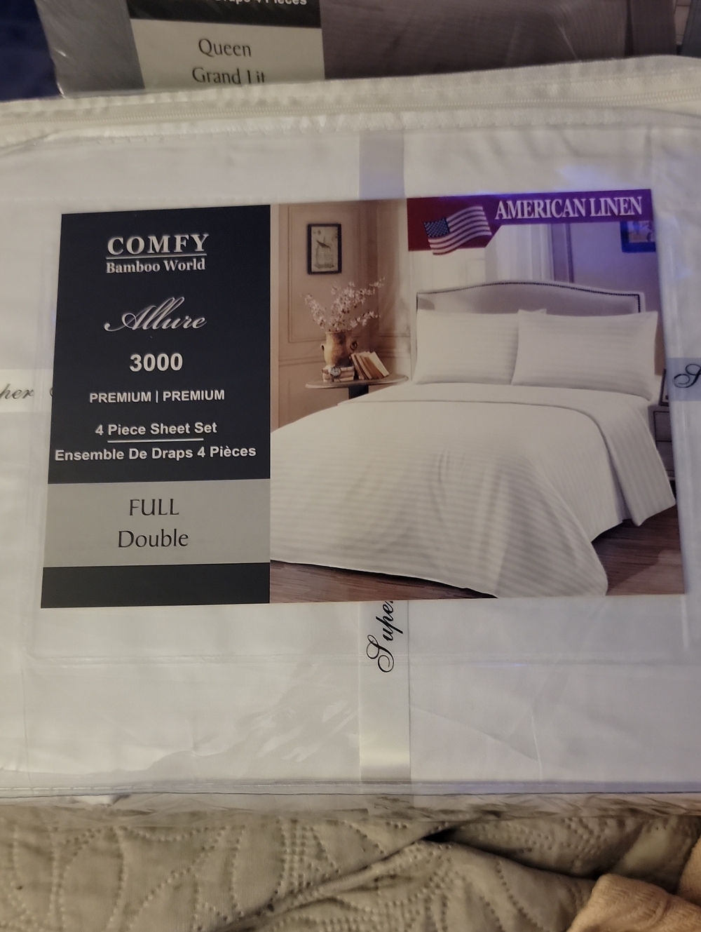Allure 3000 White Full Sheet Set - 4 Piece